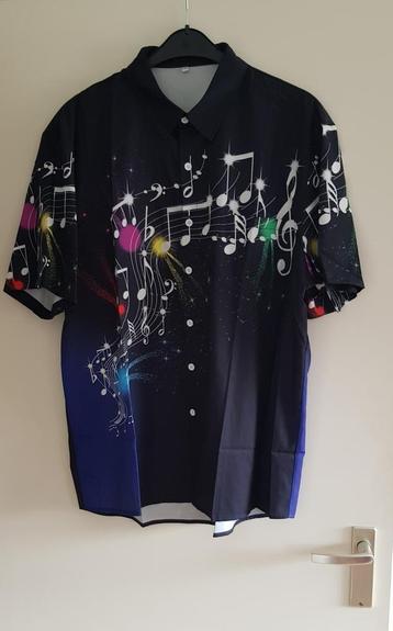 Superleuke bloes 54 (XL) met muzieknoten etc. Nieuw beschikbaar voor biedingen