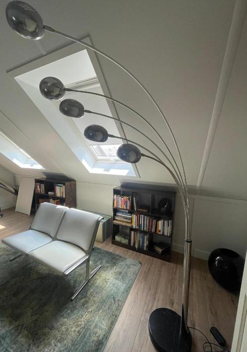 Art Deco/ Vintage Booglamp, Huis en Inrichting, Lampen | Tafellampen, Zo goed als nieuw, 75 cm of meer, Metaal, Overige materialen