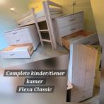 Complete kinder/tiener kamer Flexa Classic whitewash, Ophalen, Zo goed als nieuw, Halfhoogslaper