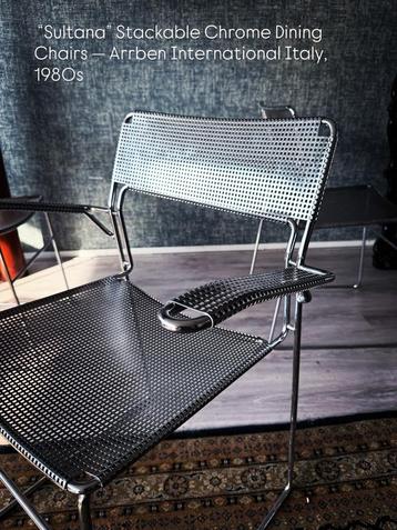 Set van 3 Sultana” Stackable Chairs, by Arrben Italy, ca80s beschikbaar voor biedingen