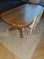 Ovale salontafel, Huis en Inrichting, Tafels | Salontafels, Ophalen, Gebruikt, 100 tot 150 cm, Eikenhout