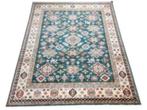 Handgeknoopt Perzisch wol Kazak petrol tapijt 250x304cm, 200 cm of meer, Nieuw, 200 cm of meer, Overige kleuren