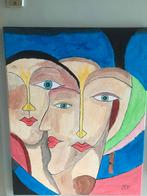 Schilderij Picasso Stijl./Modern., Antiek en Kunst, Ophalen of Verzenden