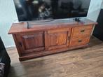 Teak houten meubel kast (TV meubel), Huis en Inrichting, Kasten | Televisiemeubels, Ophalen, 100 tot 150 cm, Teakhout, Zo goed als nieuw
