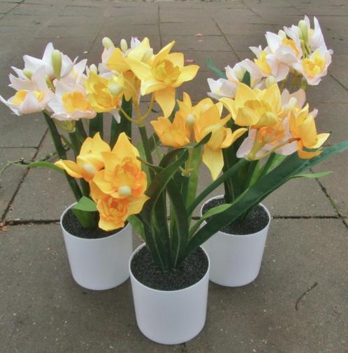NARCISSEN KUNST IN POTJE - LENTE - VOORJAAR, Huis en Inrichting, Woonaccessoires | Kunstplanten en Kunstbloemen, Nieuw, Binnen