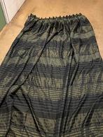 4 Donkergroene Zijden Designer Gordijnen, 100 tot 150 cm, 200 cm of meer, Ophalen of Verzenden, Zo goed als nieuw