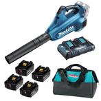 4x Makita accu18v 6.0 ah + Makita DC18RD + Makita DUB362Z, Ophalen of Verzenden, Nieuw, Oplaadbaar