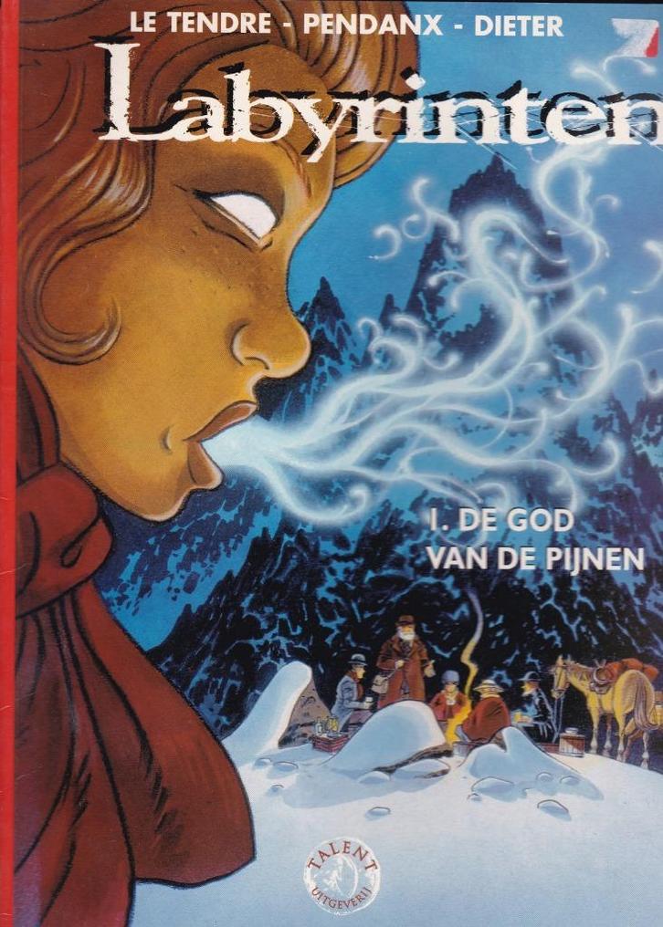 LABYRINTEN -1. DE GOD VAN DE PIJNEN - Le Tendre, Boeken, Stripboeken, Gelezen, Eén stripboek, Ophalen of Verzenden