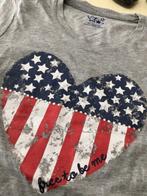 t shirt  met vlag Amerika, Kinderen en Baby's, Meisje, Zo goed als nieuw, Shirt of Longsleeve, Ophalen