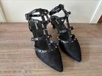 Zwarte slingbacks met studs maat 37, Ophalen of Verzenden, Zo goed als nieuw, Zwart