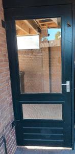 Buitendeur met glas (zonder kozijn), Doe-het-zelf en Verbouw, Deuren en Horren, Ophalen, Gebruikt, 80 tot 100 cm, 200 tot 215 cm