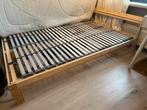 Ikea bed Neidin 140 x 200 incl bedbodems pocketvering matras, Ophalen, Wit, Tweepersoons, 140 cm