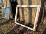 Zeer zwaar hardhouten kozijn/openslaande ramen/dubbel glas, Doe-het-zelf en Verbouw, Kozijnen en Schuifpuien, Gebruikt, Raamkozijn
