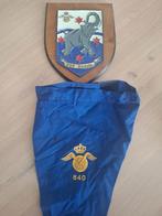 schildje en sjaaltje van 840 Zware Transport Compagnie, Ophalen of Verzenden, Landmacht, Nederland, Embleem of Badge