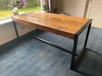 Industriële eettafel met stoelen 180x90x80, Ophalen, 50 tot 100 cm, Zo goed als nieuw, Vijf personen of meer
