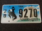 Kentekenplaat licenseplate Wyoming 2 USA, Gebruikt, Verzenden
