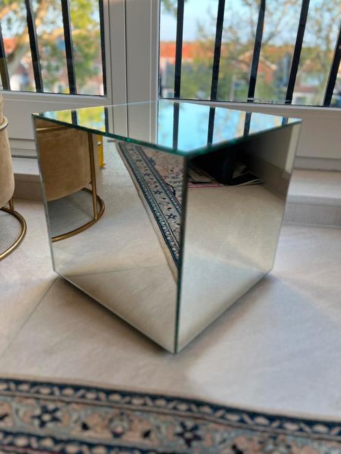 Spiegel kubus bijzettafel 4 stuks, 3 maten, Huis en Inrichting, Woonaccessoires | Krantenbakken en Lectuurbakken, Gebruikt, Ophalen of Verzenden
