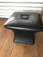 Zwarte poef kunstleder jaren 60-70 vintage, Ophalen, Gebruikt, Overige materialen