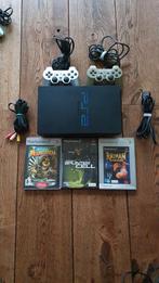 Ps2 fatmodel bundel+ 2 controllers+alle kabels+3 games, Spelcomputers en Games, Spelcomputers | Sony PlayStation 2, Ophalen of Verzenden
