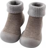 Grijze fleece anti-slip babyschoentjes van Baby-Slofje, Ophalen of Verzenden, Nieuw, Jongetje of Meisje, Schoentjes