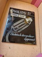 Glazen reclamebord Philips scheerapparaat Vooroorlogs, Verzamelen, Merken en Reclamevoorwerpen, Reclamebord, Gebruikt, Ophalen of Verzenden
