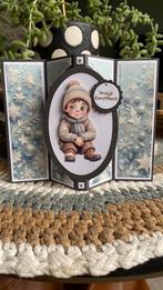 Zelfgemaakte kerstkaart met enveloppe, Ophalen of Verzenden, Nieuw, Kerst