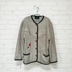 Giesswein Blazer Vest Maat 40 Grijs Groen Wol Gebreid, Maat 38/40 (M), G, G, Verzenden