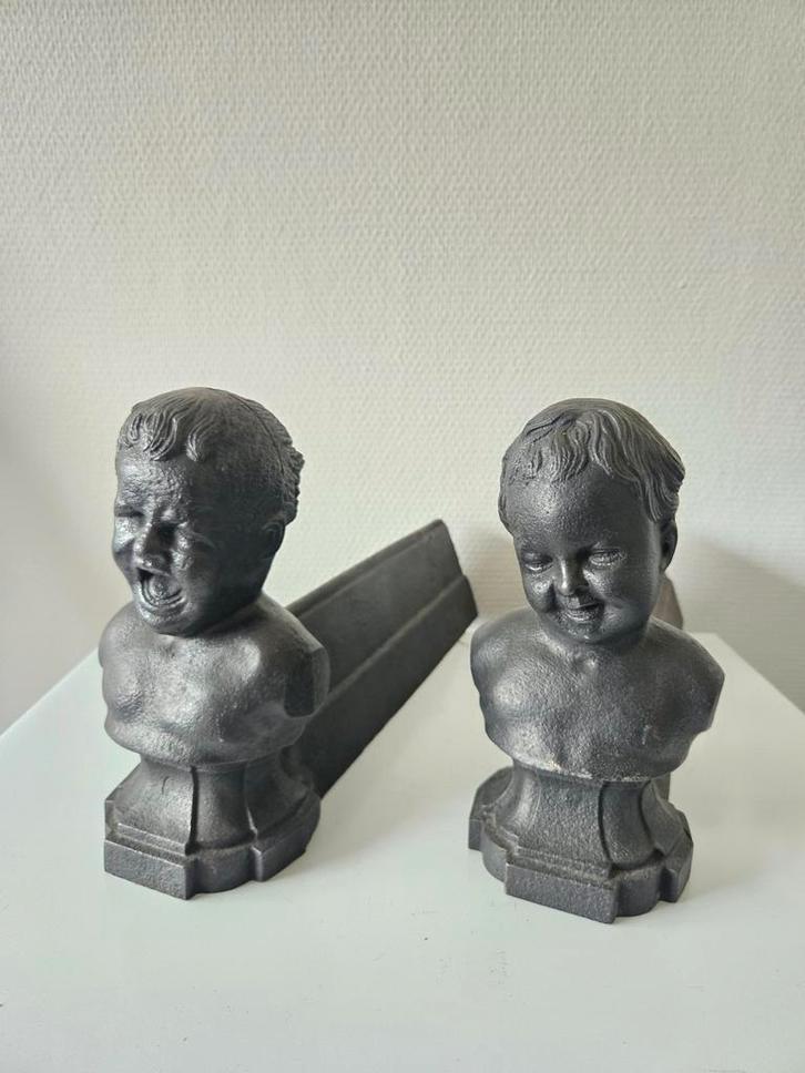 Antieke haardbokken, Antiek en Kunst, Curiosa en Brocante, Ophalen of Verzenden