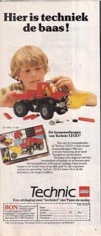 Retro reclame 1981 Lego Technic bouwwerfwagen, Verzamelen, Overige typen, Ophalen of Verzenden