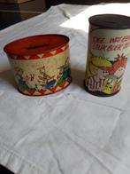 2 leuke jaren 60 blikken kinder spaar potten, Antiek en Kunst, Ophalen of Verzenden