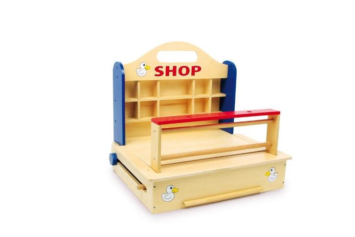 OP=OP Houten supermarkt in een koffer, Kinderen en Baby's, Speelgoed | Speelkeukens, Nieuw, Speelkeuken, Hout, Ophalen of Verzenden