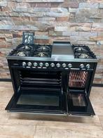 Luxe 7 pits Frytop Boretti zwart hoogglans met 2 ovens 120cm, Gebruikt, 60 cm of meer, Grill, Ophalen of Verzenden