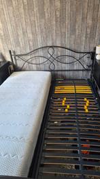 Mooi metalen bedframe met lattenbodem, Huis en Inrichting, Slaapkamer | Bedden, Ophalen, Zwart, Tweepersoons, 200 cm