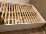 Ikea brimnes bed 140x200, Ophalen, Gebruikt, Wit, Tweepersoons