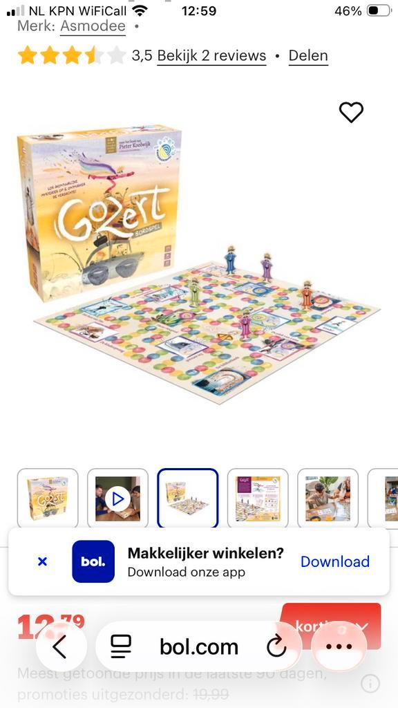 Gozert Bordspel - Nieuw in doos, Hobby en Vrije tijd, Gezelschapsspellen | Bordspellen, Nieuw, Drie of vier spelers, Ophalen of Verzenden