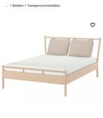 Tweepersoonsbed 160x200, Huis en Inrichting, Slaapkamer | Bedden, Ophalen, Gebruikt, Bruin, Klassiek