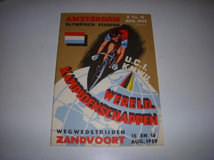 Programmaboekje Wereldkampioenschappen wielrennen 1959, Verzamelen, Sportartikelen en Voetbal, Gebruikt, Boek of Tijdschrift, Overige sporten