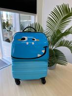 Kinder koffer blauwe dino, Sieraden, Tassen en Uiterlijk, Koffers, Uitschuifbare handgreep, Hard kunststof, Nieuw, Minder dan 50 cm