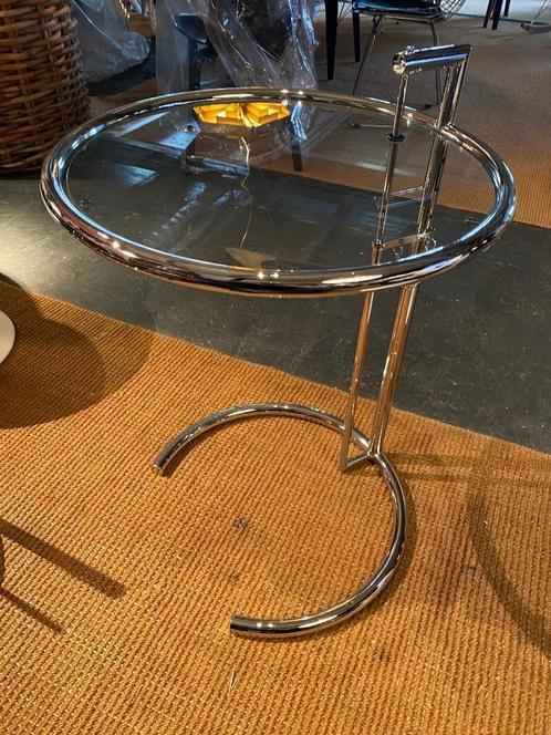Eileen Gray Adjustable side tables, Nieuw !, Huis en Inrichting, Tafels | Sidetables, Nieuw, 25 tot 50 cm, Rechthoekig, Glas, Ophalen