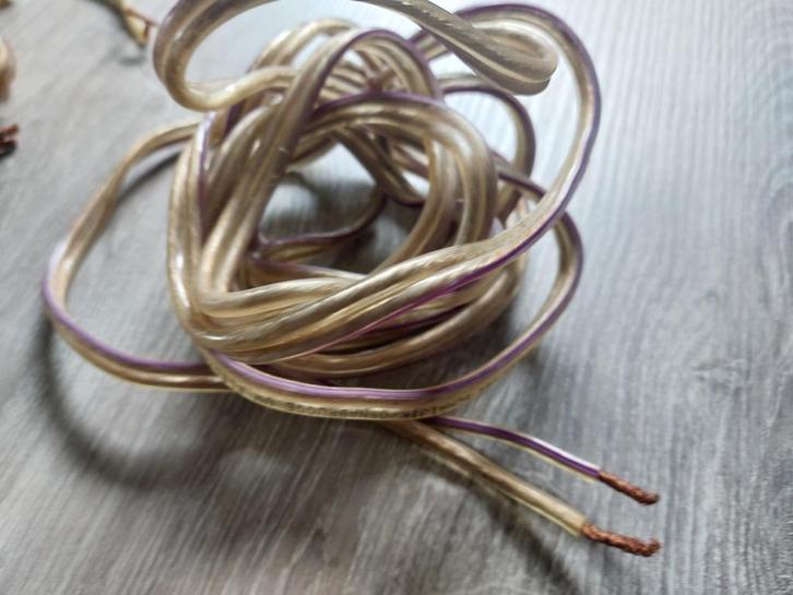 Luidsprekerkabel 2 x 2,5 m2 lengte 3,50 m en 2 m 2x2,5 qmm, Audio, Tv en Foto, Audiokabels en Televisiekabels, Zo goed als nieuw