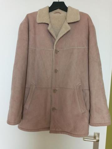 XL Mooi jas beige suèdine imitatie bont voering merk Engbers beschikbaar voor biedingen