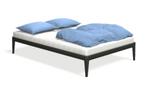 Showroom Auping Essential 140x210 Black incl Nieuw Matras, Huis en Inrichting, Auping Essential Modern, Verstelbaar, Zwart, Zo goed als nieuw