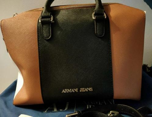 Armani Jeans Handtas, Sieraden, Tassen en Uiterlijk, Tassen | Damestassen, Zo goed als nieuw, Handtas, Bruin, Ophalen of Verzenden