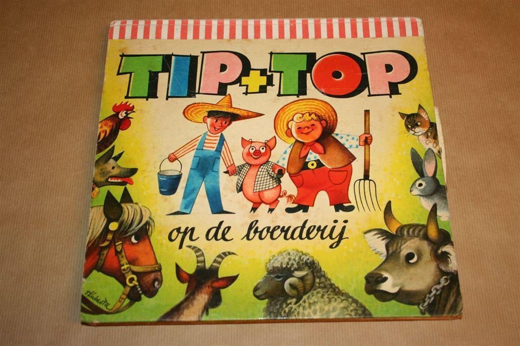 Popup boek - Tip & Top op de boerderij - Circa 1960 !!, Boeken, Prentenboeken en Plaatjesalbums, Gelezen, Ophalen of Verzenden