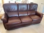 Echt Lederen Bankstellen 3 zits, Huis en Inrichting, Banken | Bankstellen, Ophalen, Zo goed als nieuw, 75 tot 100 cm, 200 tot 250 cm