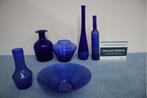 Verzameling van 6 Kobalt Blauwe Vazen, Huis en Inrichting, Woonaccessoires | Vazen, Blauw, Gebruikt, Ophalen of Verzenden
