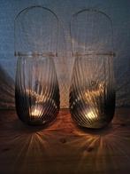 2 mooie en leuke windlichten zijn mooi bewerkt als nieuw, Overige materialen, 25 tot 50 cm, Ophalen of Verzenden, Zo goed als nieuw