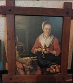 Metsu Kunstdruk 'Appelschillende Keukenmeid' Jaren 60, Ophalen of Verzenden