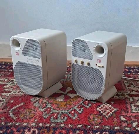 Escom 80W Vintage Luidsprekers - Set van Twee, Audio, Tv en Foto, Luidsprekers, Gebruikt, Front, Rear of Stereo speakers, Minder dan 60 watt