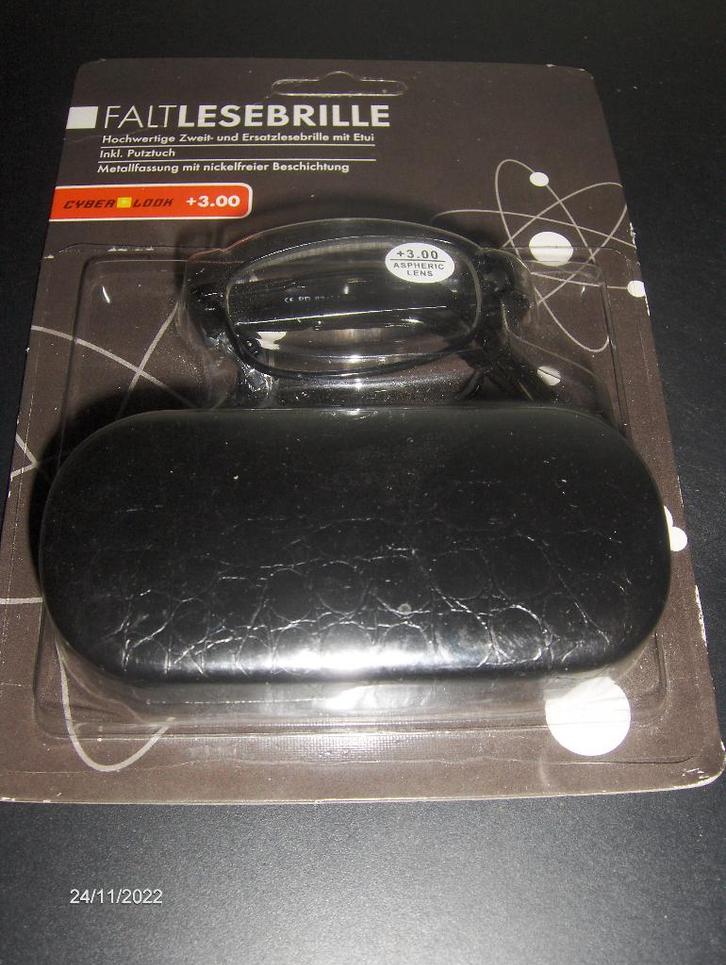 Opvouwbare Leesbril +3.00 in Etui met Poestdoekje-Nieuw., Sieraden, Tassen en Uiterlijk, Zonnebrillen en Brillen | Heren, Nieuw